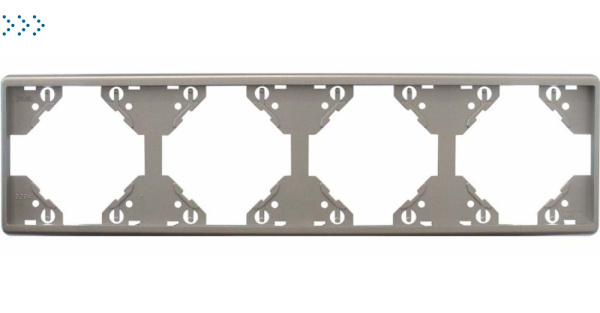 Горизонтальная 4-ная рамка, серебро (50941 TPR) Горизонтальная 4-ная рамка, серебро (50941 TPR)